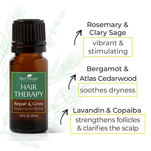 Plant Therapy Hair Therapy Blend & Serum Set Strengthen, Repair and