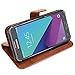For Samsung Galaxy J7 V / J7 2017 / J7 Prime / J7 Perx / J7 Sky Pro / Galaxy Halo Case, LK Luxury PU Leather Wallet Flip Protective Case Cover with Card Slots and Stand (Brown)