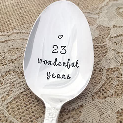 Amazon.com: 23Rd Anniversary Gift: 23 Wonderful Years. Anniversary Gift: Serving Spoon: Handmade