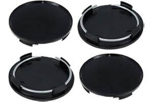AUTUT Center Caps,63mm Wheel Rim Hub Center Covers Replacement 60mm Lug to Lug,Black,Pack of 4