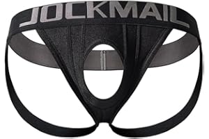 JOCKMAIL Mens Jockstrap Underwear Breathable Sport Thongs Athletic Supporters for Gym, Date and Everyday Wear