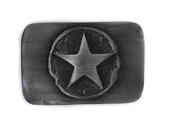 ausGewechselt Hochwertige Gürtelschnalle (Buckle) geeignet für Wechselgürtel in 4 cm Breite | Model Stern im Kreis in den Far