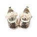 BENHERO Baby Infant Girls Soft Sole Floral Princess Mary Jane Shoes Prewalker Wedding Dress Shoes (0-6 Months Infant), B-Gold