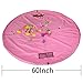 Children's Play Mat and Toys Storage Bag - 60 inch Kids Playbag Toys Organizer Quick Pouch. Great for Storing Medium and Large Size Toy, Portable, Sturdy-Pink