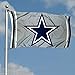 Cowboys Metallic Silver Flag