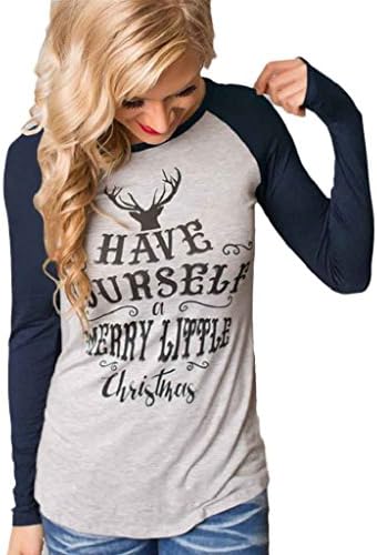 Laimeng, Women Fashion Stripe Round Collar Cotton Long Sleeve Casual Blouse (XXXL, Navy)