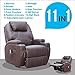 SUNCOO Massage Recliner 360 Degree Swivel with Cup Holder