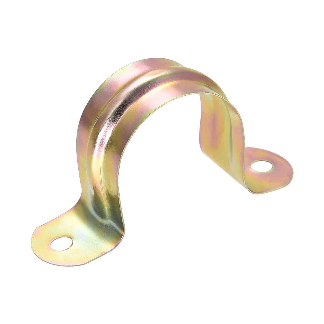 sourcing map 1-1/4inch Rigid Pipe Strap, 2 Holes Tube Straps Iron Tension Tube Clip Clamp 30pcs