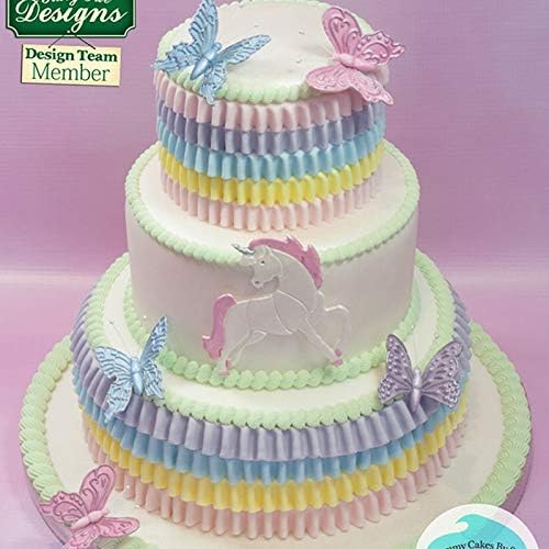 Nashinals Ruffle Border Fondant Silicone Cake Mold Cake Decorating Tools Silicone Baking Cake Molds Candy Clay Gumpaste Chocolate Moulds NEW PRODUCT