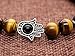 AmorWing M Onyx Tiger Eye Hamsa Hand Buddha Mens Bracelet for Yoga Meditation