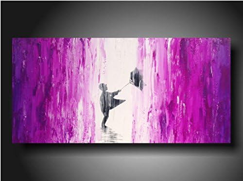 Silhouette umbrella painting by JMJartstudio 18" X 36"