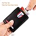 Mens Wallet Slim Leather Front Pocket Wallet Money Clip with Pull Tab Slot and RFID Blocking - Black