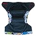 EcoAble Baby Charcoal Bamboo All-In-One AIO Cloth Diaper w/ Pocket, Size 10-35Lb (Chevron 2, Minky)
