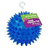 Gnawsome 2.5" Spiky Squeaker Ball Dog Toy - Small, Cleans teeth and Promotes Dental and Gum Health for Your Pet, Colors will vary