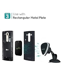 Soporte magnético para teléfono para automóvil GekoGrip   Imán fuerte para todos los teléfonos inteligentes y mini tablets iPhone y Android   Conduzca con inteligencia y evite las entradas para una experiencia segura   Soporte de tablero universal sin cun