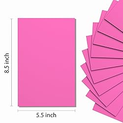 Do²ping Pink Foam Sheets Crafts, 8.5x5.5 Inch Eva