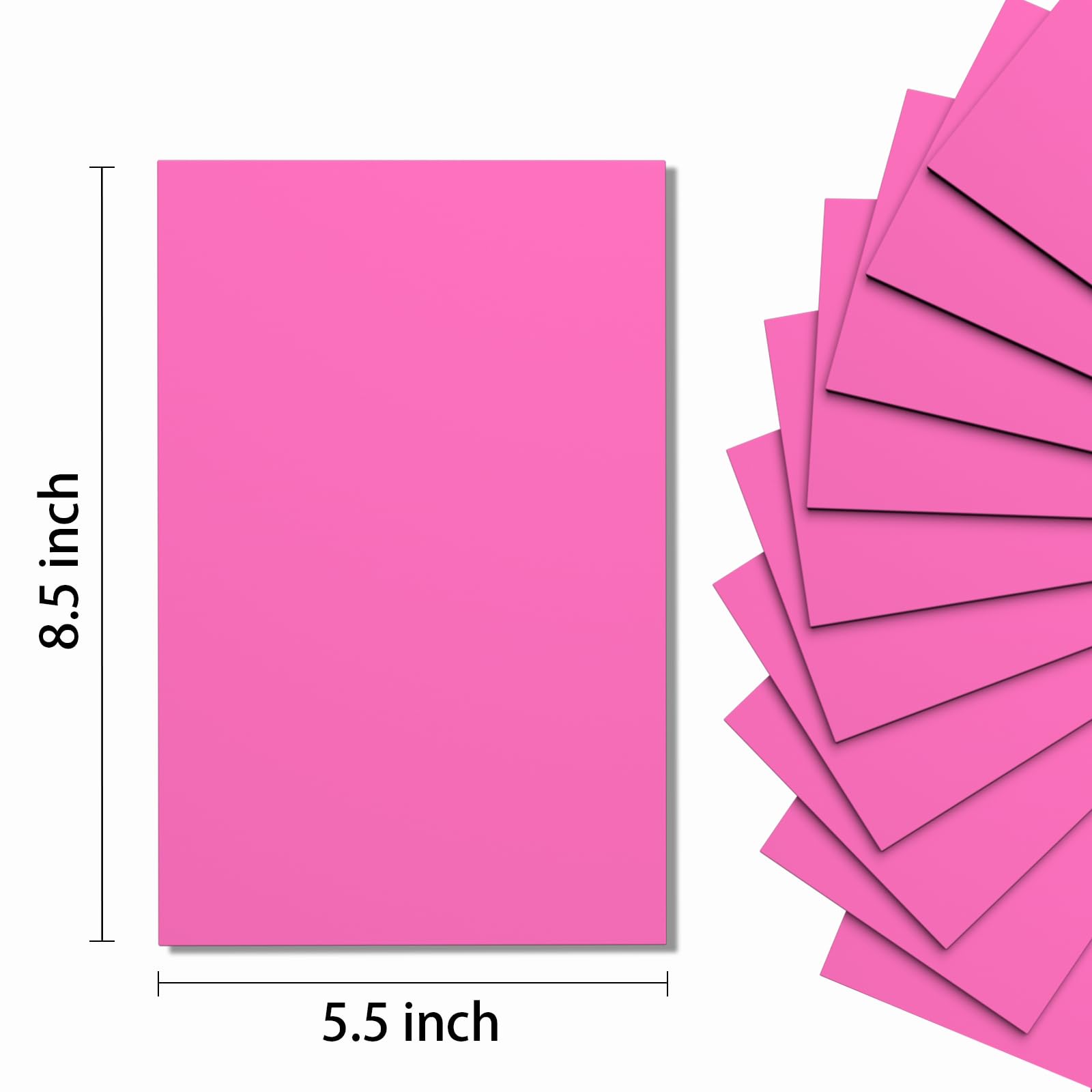 Do²ping Pink Foam Sheets Crafts, 8.5x5.5 Inch Eva Craft Foam Paper for Crafts Project Classroom Valentine Cards DIY Cosplay (Pink-10 Sheets)