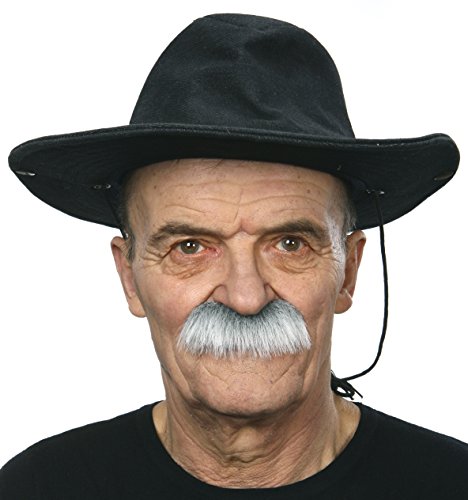 Grandpa's white with gray mustache