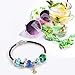 Blue glass Swirl 925 Silver Murano glass Lampwork Bead Charm