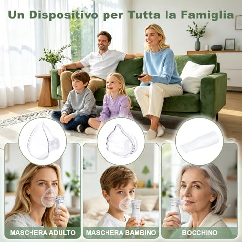 Portable Silent Aerosol | Display digitale intelligente. Funzione autopulente. Ricaricabile. Include 2 mascherine e 1 boccaglio.