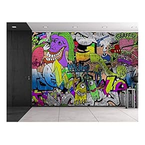 BRAND_NAMEColorful Graffiti Large Wall Mural Removable Peel and Stick Wallpaper