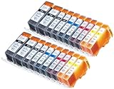 Blake Printing Supply Compatible Canon CLI-226, PGI-225 Small Black, Cyan, Magenta, Yellow and Big Black Ink Cartridges for Inkjet Printers, 20 Pack