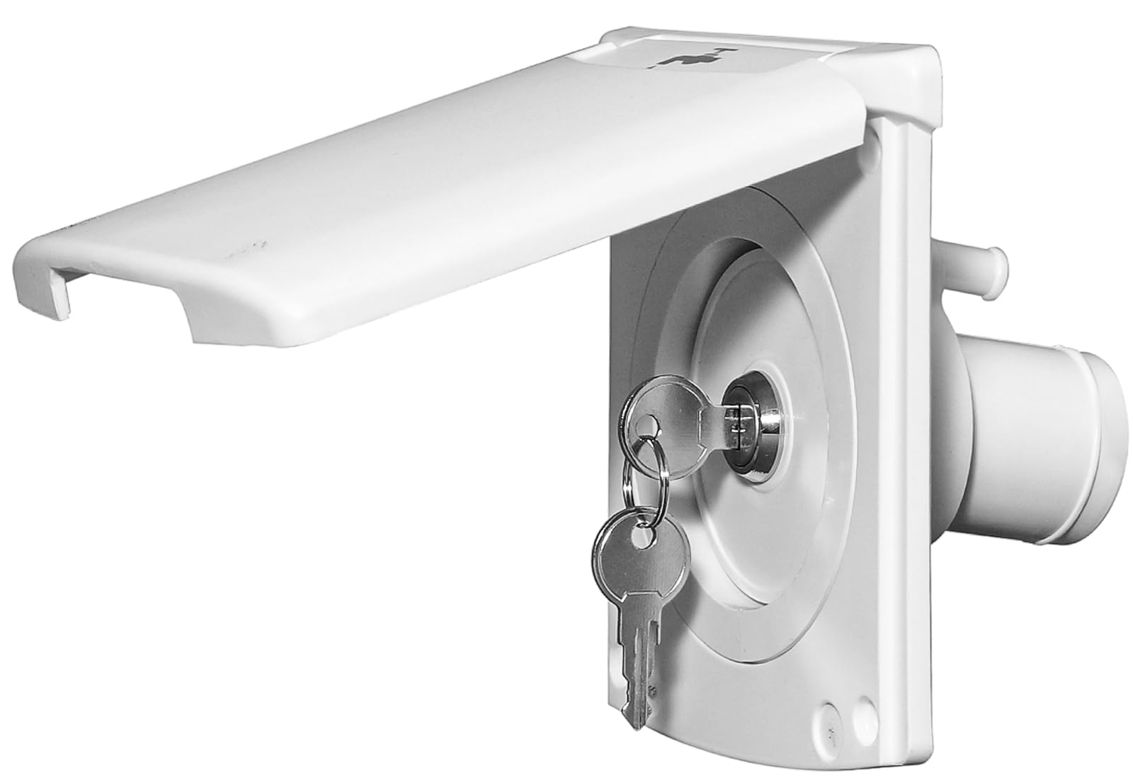 Photo 1 of HWHongRV RV Water Inlet with Cover, Gravity Water Fill Inlet with Square Bayonet Style Cap Magnetic Attraction and Lock Keys, Fresh Water Connection for Rv Camper Motorhome Boats