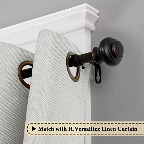 image for H.VERSAILTEX Window Curtain Rod, Adjusts Rod Length from 48 to 84-Inch
