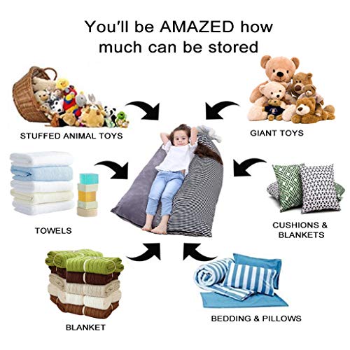 Soft Stuffed Animal Bean Bag Storage Stuffie Seat-Stuffed Animal Storage Bean Bag Chair for Kids Teens and Adults 26inch Large Velvet (Grey, 26Inch)