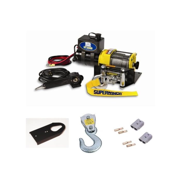 Buy Superwinch 3,000lb Winch with Portable Ball Hitch Mount, Pulley