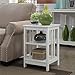 Convenience Concepts Mission End Table with Shelves, White