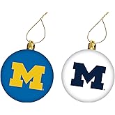 University of Michigan 2-Pack Holiday Christmas Ornament