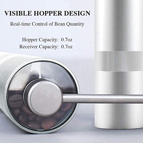 cherrypop Manuelle Grat-KaffeemüHle Edelstahl-FüNfeck-KegelmüHle mit Einstellbaren Einstellungen, Geeignet zum Umkehren – Bild 5