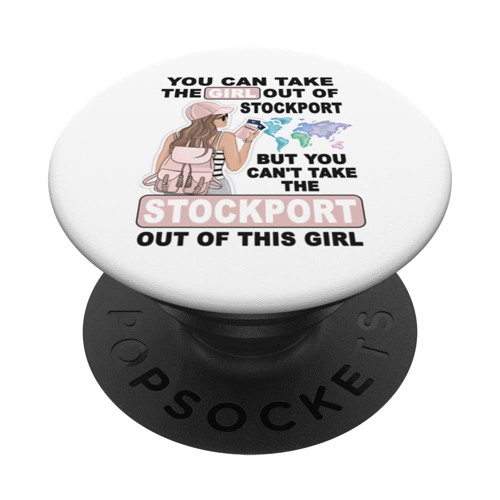 Proud Stockport Girl - Cool Girl from Stockport City PopSockets Swappable PopGrip