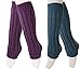 2 Pairs Womens Winter Warm Cable Knit Leg Warmers Knitted Crochet Long Knee Socks