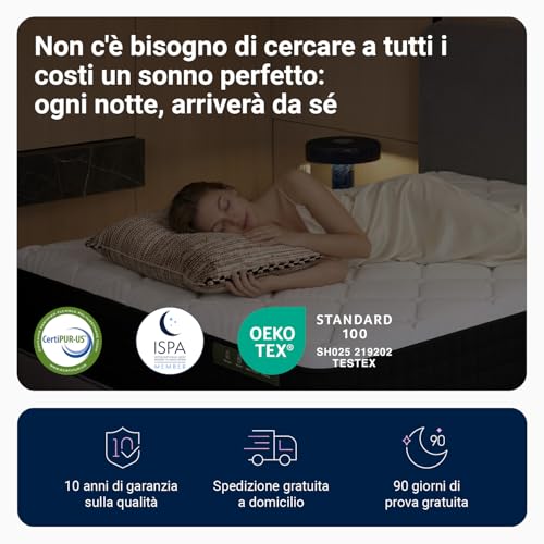 Avenco Materasso 160x190, Materasso Matrimoniale in Schiuma di Bambù, Tessuto Riempito con Gel Memory Foam Traspirante, Supporto Perfetto Si Adatta al Corpo e Migliora il Sonno