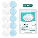 ASKCUT 10 Pcs Disposable Activated Carbon Filter for N95 Face Mask, 3 Layers Breathable Protective Filter for PM2.5 Mouth Mask for Men Women with Filter Slot