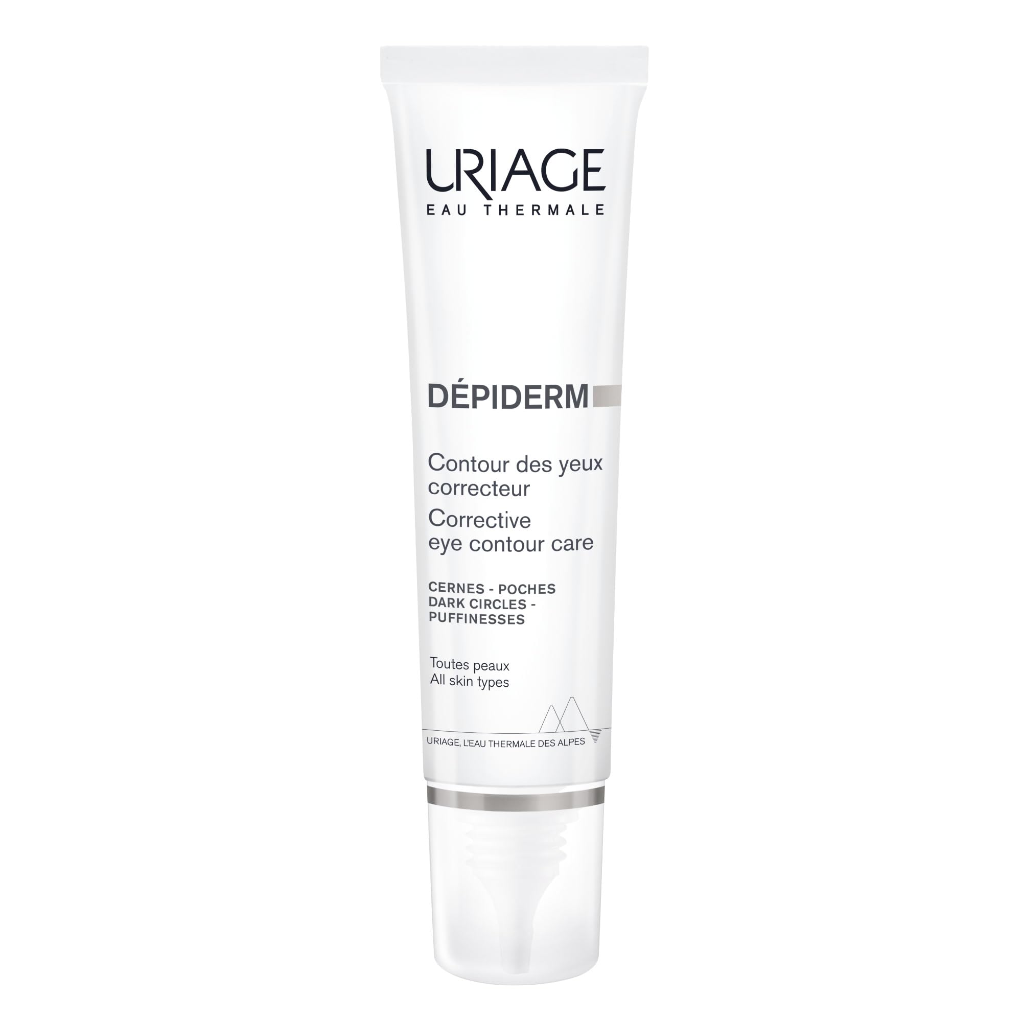 Uriage Dépiderm Corrective Eye Contour 15ml - Anti-Puffiness & Dark Circles - Moisturizing & Protective Eye Corrector - Dermatologically Tested