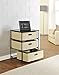 Ameriwood Home Sidney 3 Bin Storage End Table, Black