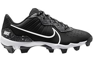 Nike Alpha Huarache 4 Keystone Boy's Rubber Molded Baseball Cleats SZ 4.5 Black | Dark Gray