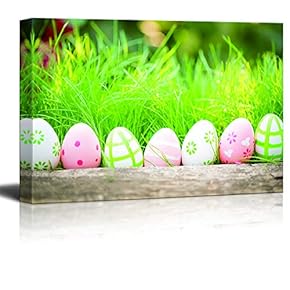 Canvas Wall Art Easter Day Theme Canvas Prints Home Artwork Decoration for Living Room Bedroom - 12x18 inches