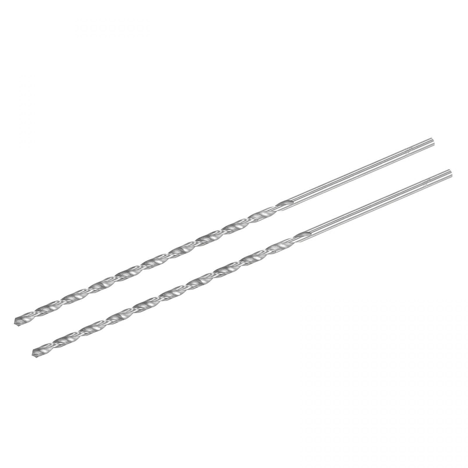 TA-VIGOR 2Pcs 5mm Extra Long Twist Drill Bits, 300mm Length High-Speed Steel HSS Straight Shank Spiral Drill Bits for Wood Metal Aluminum Plastic — image 1