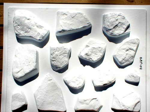 1 Set of 12 Molds to Make Flagstone Fieldstone Rocks, OAF-03