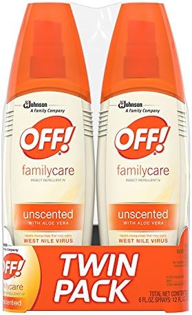 Off! Insect Repellent Spray with Aloe Vera, Unscented - 7% DEET 6 fl oz,2 pk
