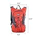 Pinty Waterproof Ripstop Hydration Backpack Pack with 2L (0.5 Gallon) Water Bladder for Hikers, Bikers, Joggers, Campers (Orange)