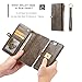iPhone 8 Plus/ 7 Plus Case, XRPow Detachable Magnetic Leather Wallet Folio Flip Card Slim Cover for iPhone 7 Plus / 8 Plus 5.5inch with Wrist Strap Brown