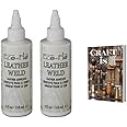 Tandy Leather Eco Flo Leather Weld 4oz 2 Pack - 2655-01- Craft- Leather Adhesive Glue - Super Strong Glue - Quick Bond - Clear Drying for Various Material Craft, Repair, or Patch with E-Book