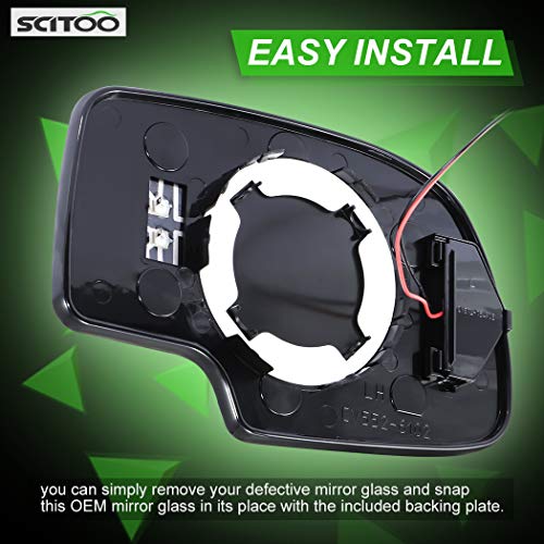 image for SCITOO Compatible fit for Exterior Mirror Replacement Glasses Driver L
