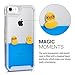 kwmobile Hardcase Compatible with Apple iPhone 7/8 / SE (2020) - Phone Case with Liquid - Rubber Ducks, Yellow/Blue/Transparent