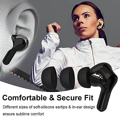 Wireless Earbuds, Bluetooth 5.0 Earphones Hi-Fi Stereo Active Noise Cancelling Headphones 32H Playtime True Wireless Earbuds IP7 Waterproof Headset In-Ear Headphones with Mic and Type C for Travel Gym